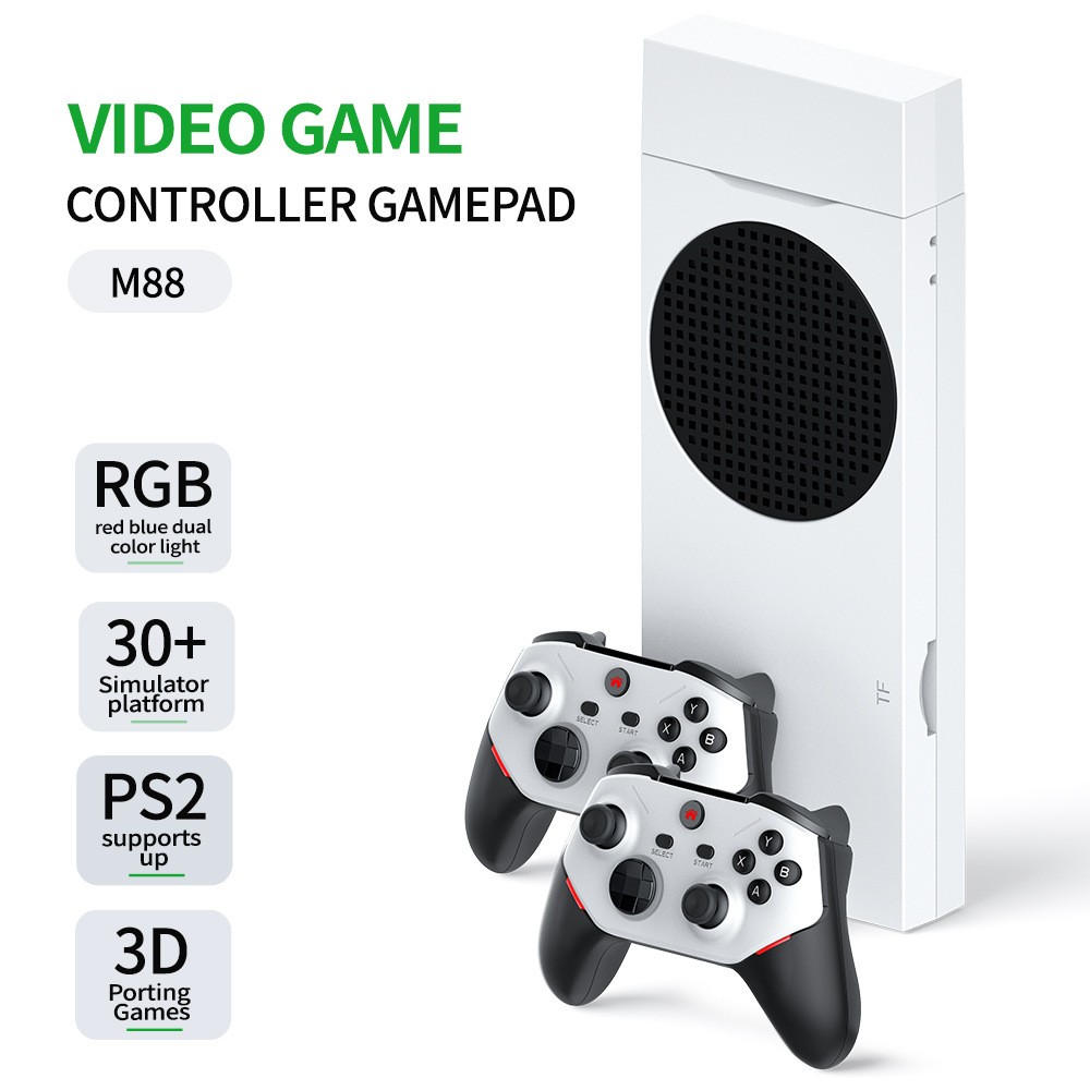 M88 Home Game Console Wireless Dual Controllers 128GB for 3d Games Hd 4K