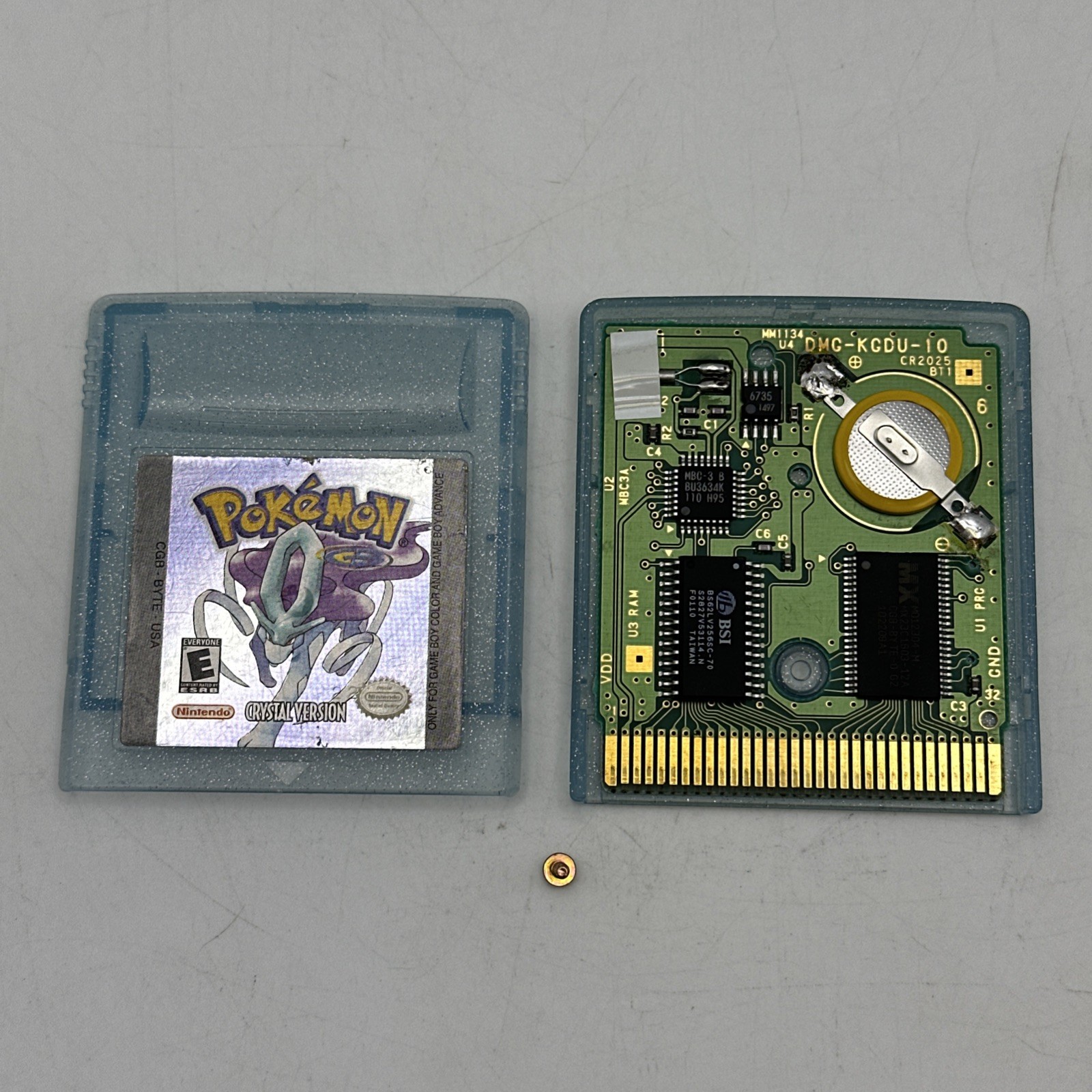 Pokemon Crystal Version Authentic Nintendo Gameboy, Tested Working – NEW BATTERY