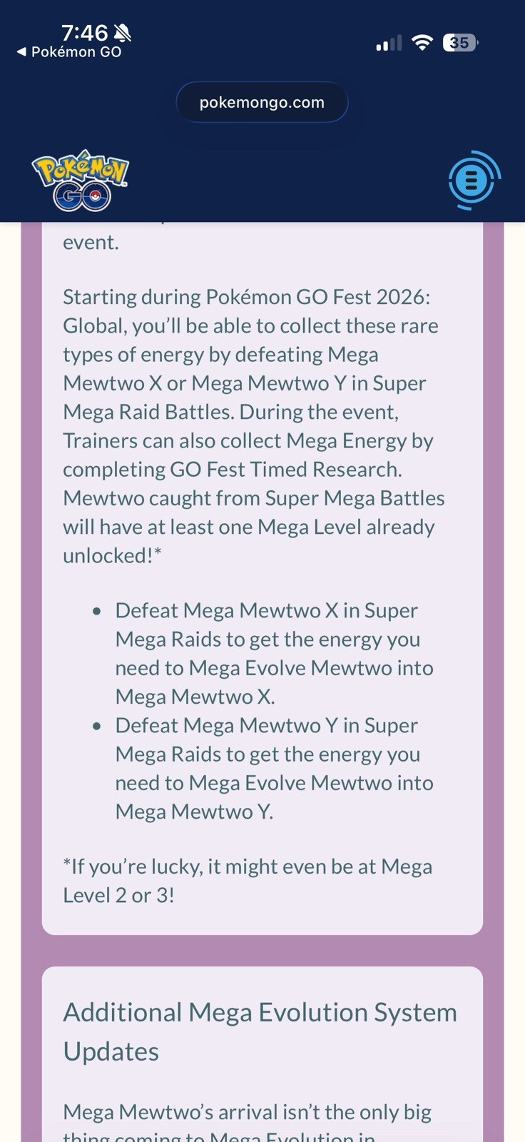GLOBAL GOFEST 2026 participation , shinys, raids, mewtwo mega energy!!!!!