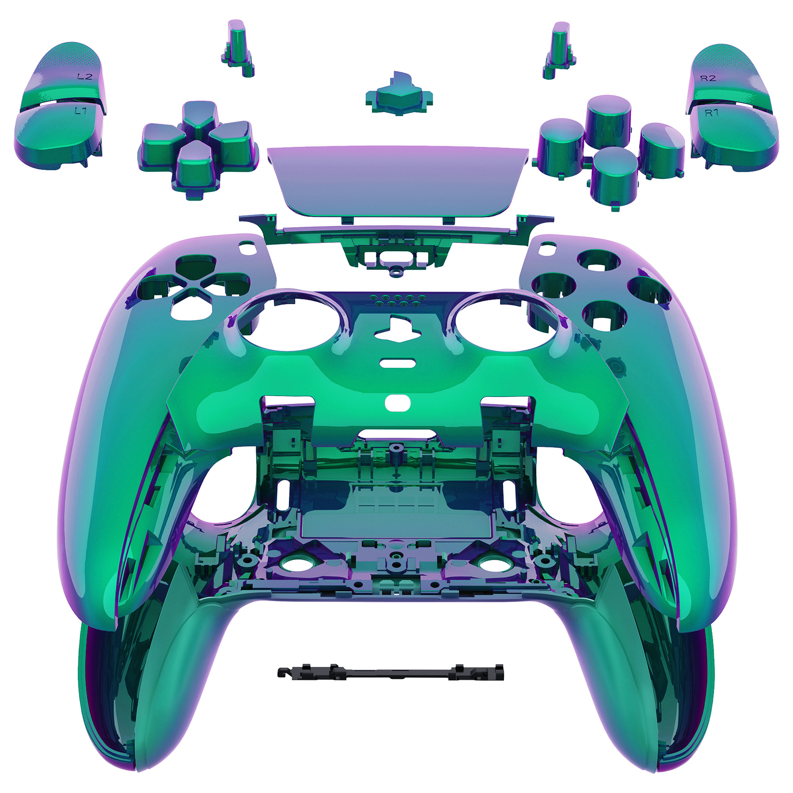 For ps5 Edge Controller eXtremeRate Full Set Shell with Buttons Touchpad Cover