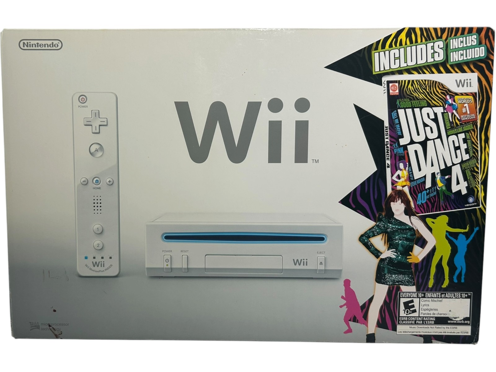 Nintendo Wii Just Dance 4 Bundle White With Just Dance 2017