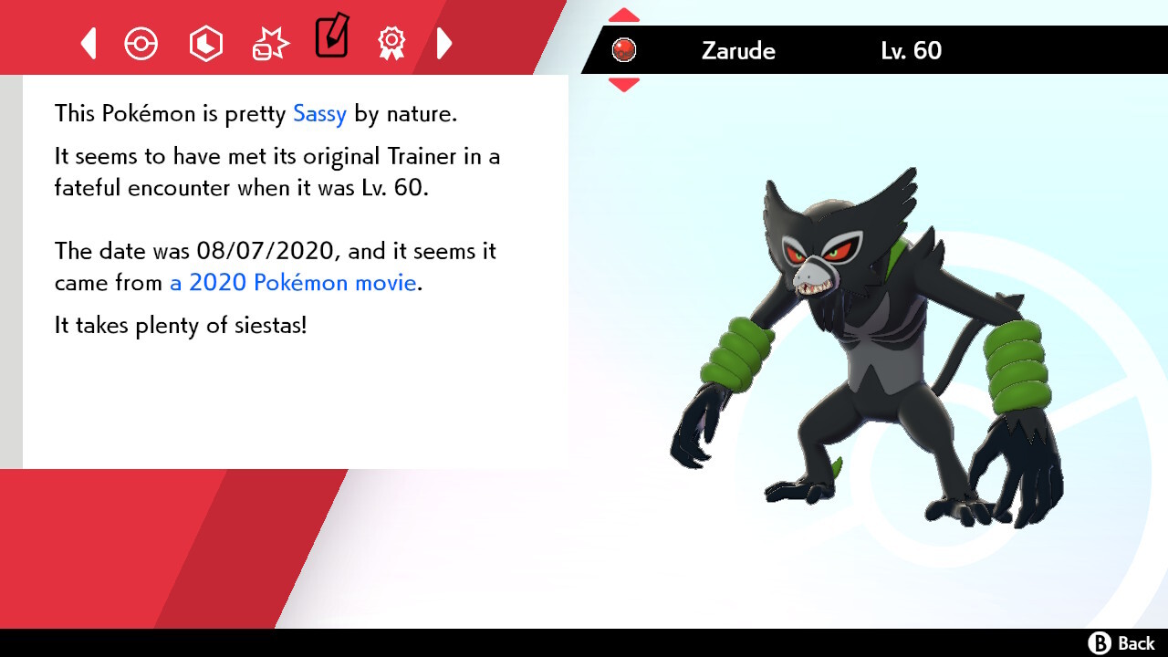 💚 Zarude Event | Pokémon the Movie Coco | Pokémon Sword & Shield | UNTOUCHED