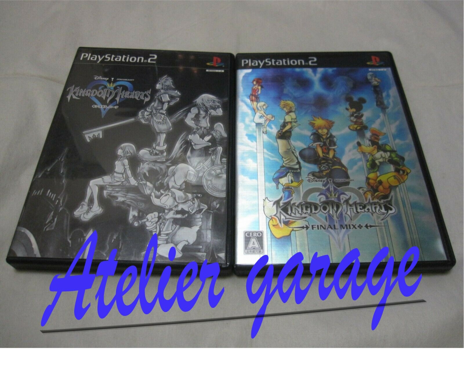 USED PlayStation 2 PS2 Kingdom Hearts 1 + 2 Final Mix + 2 Set Japanese Version