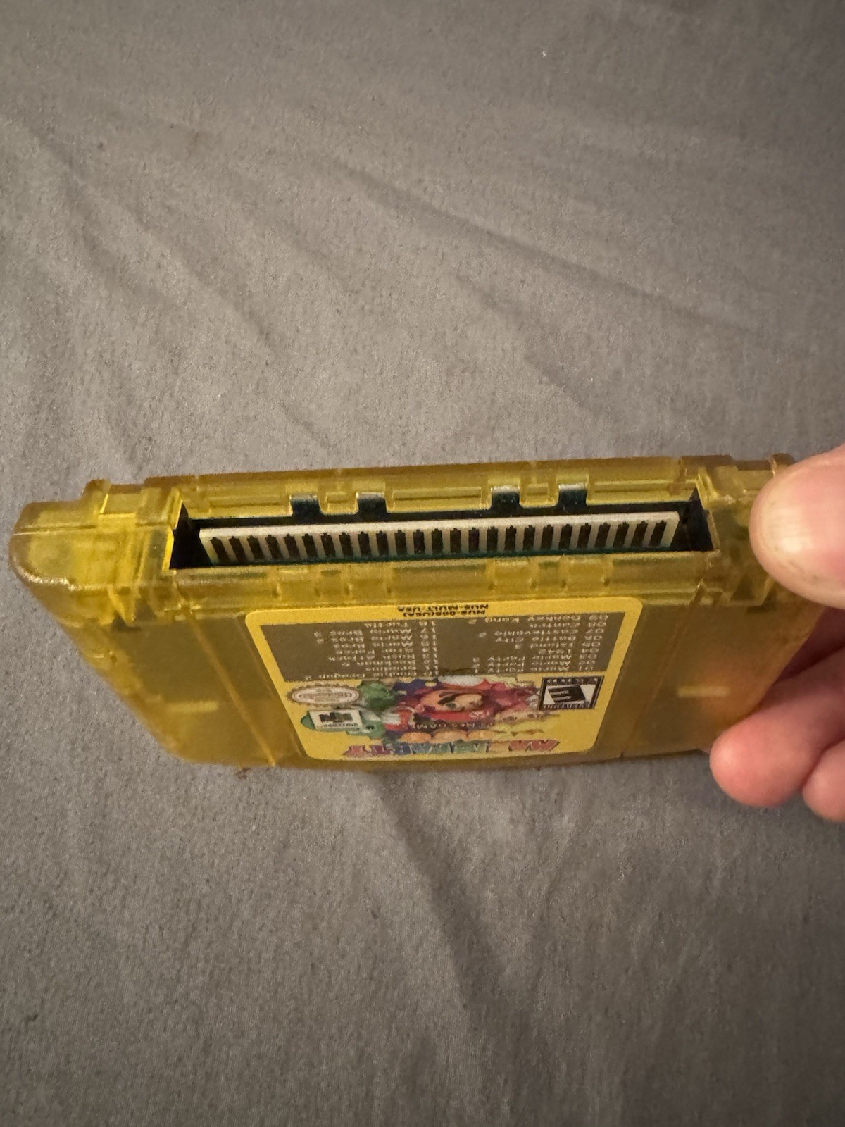 Mario Party 1 2 3 Multi-Game Cartridge for Nintendo 64 N64 Yellow Translucent