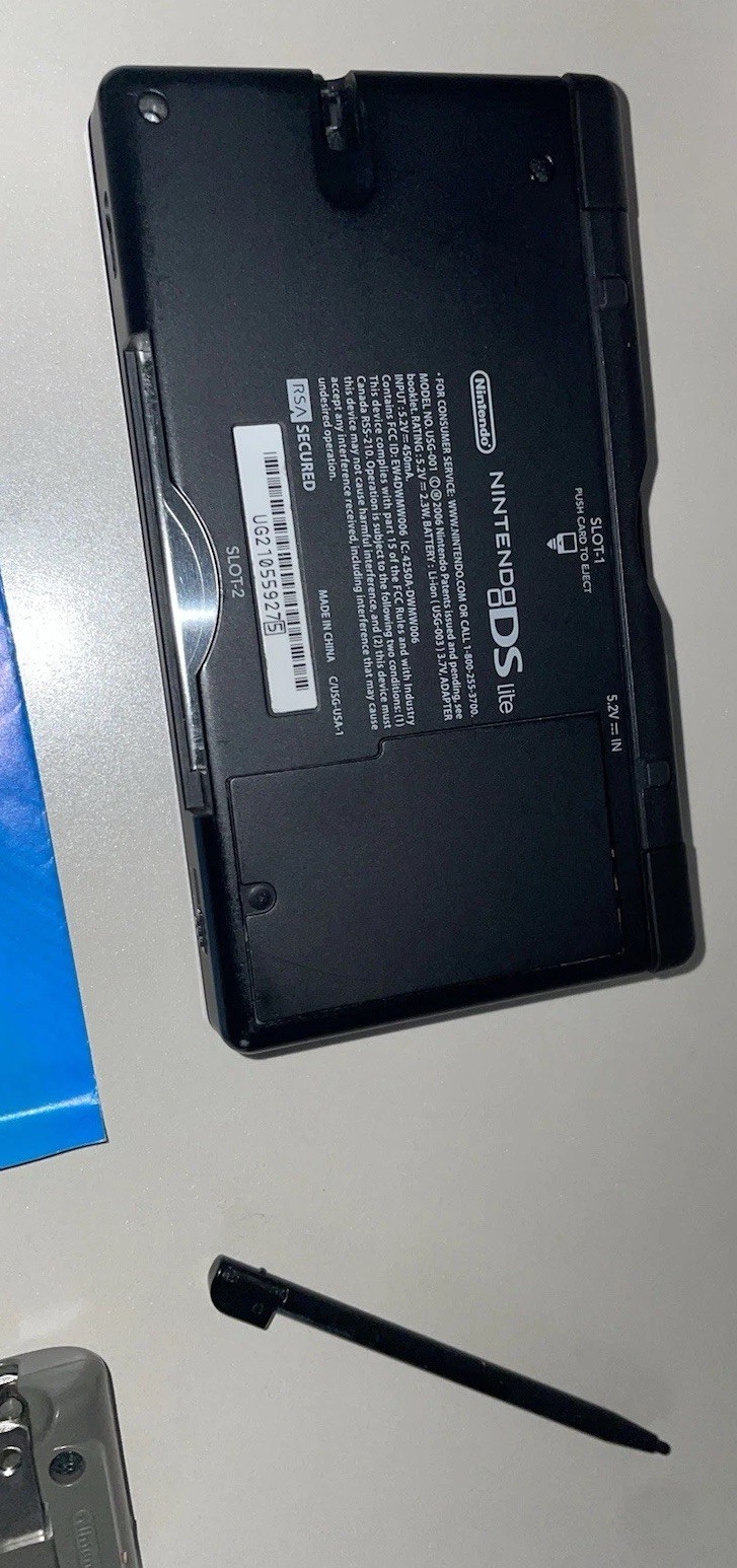 Nintendo DS Lite Handheld System – Cobalt/Black CIB ORIGINAL BOX – PLEASE READ