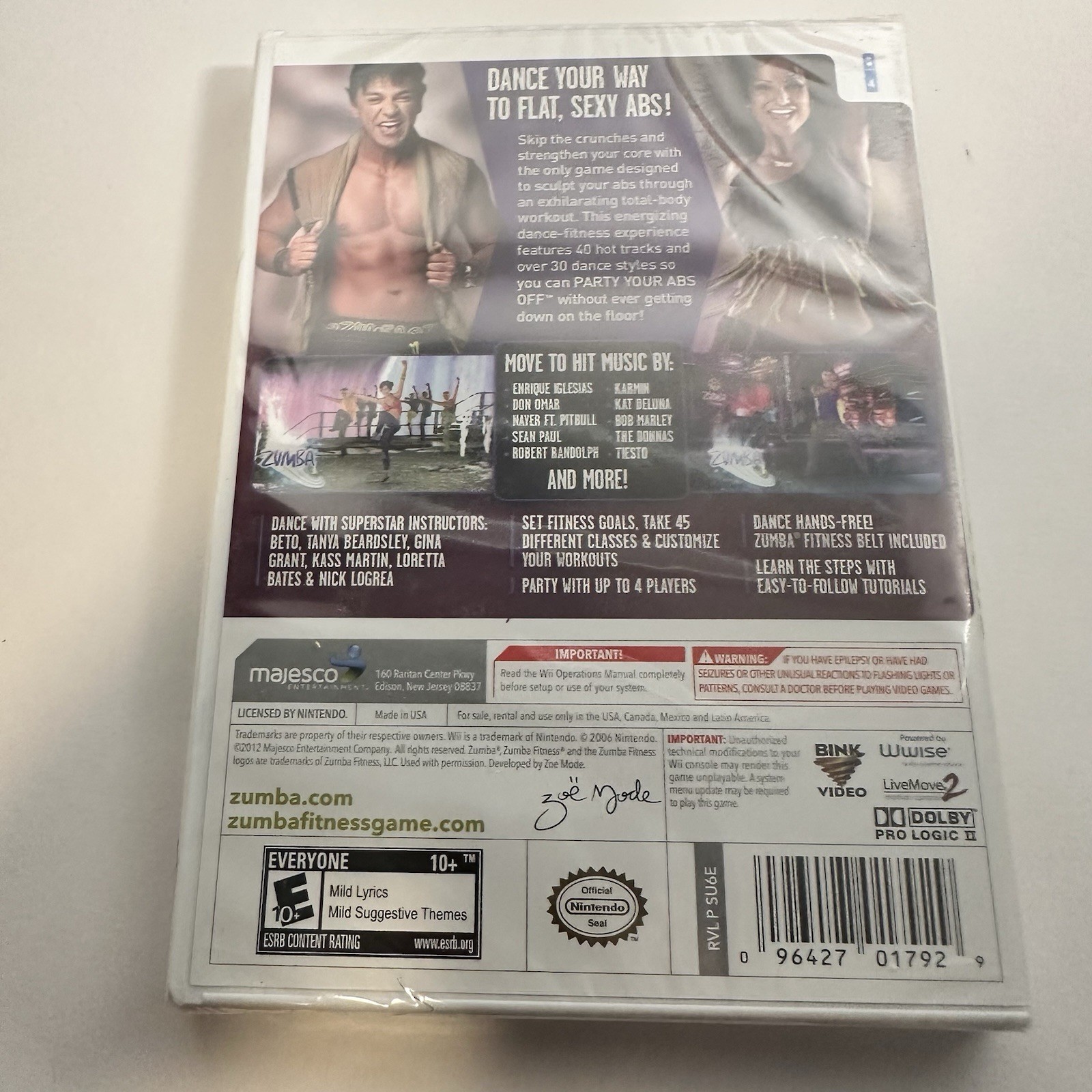 Nintendo Wii 2012 Zumba Fitness Core Includes Game and Belt New NIP READ