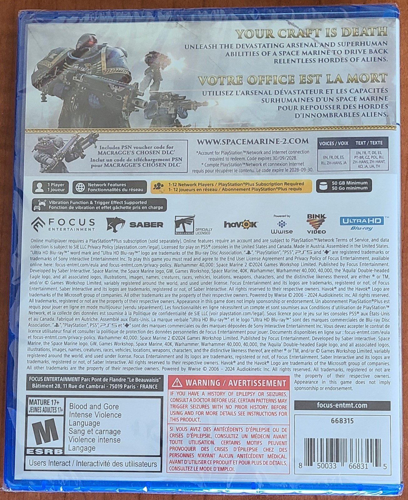 Warhammer 40,000: Space Marine 2 – PlayStation 5 (PS5 – NEW)