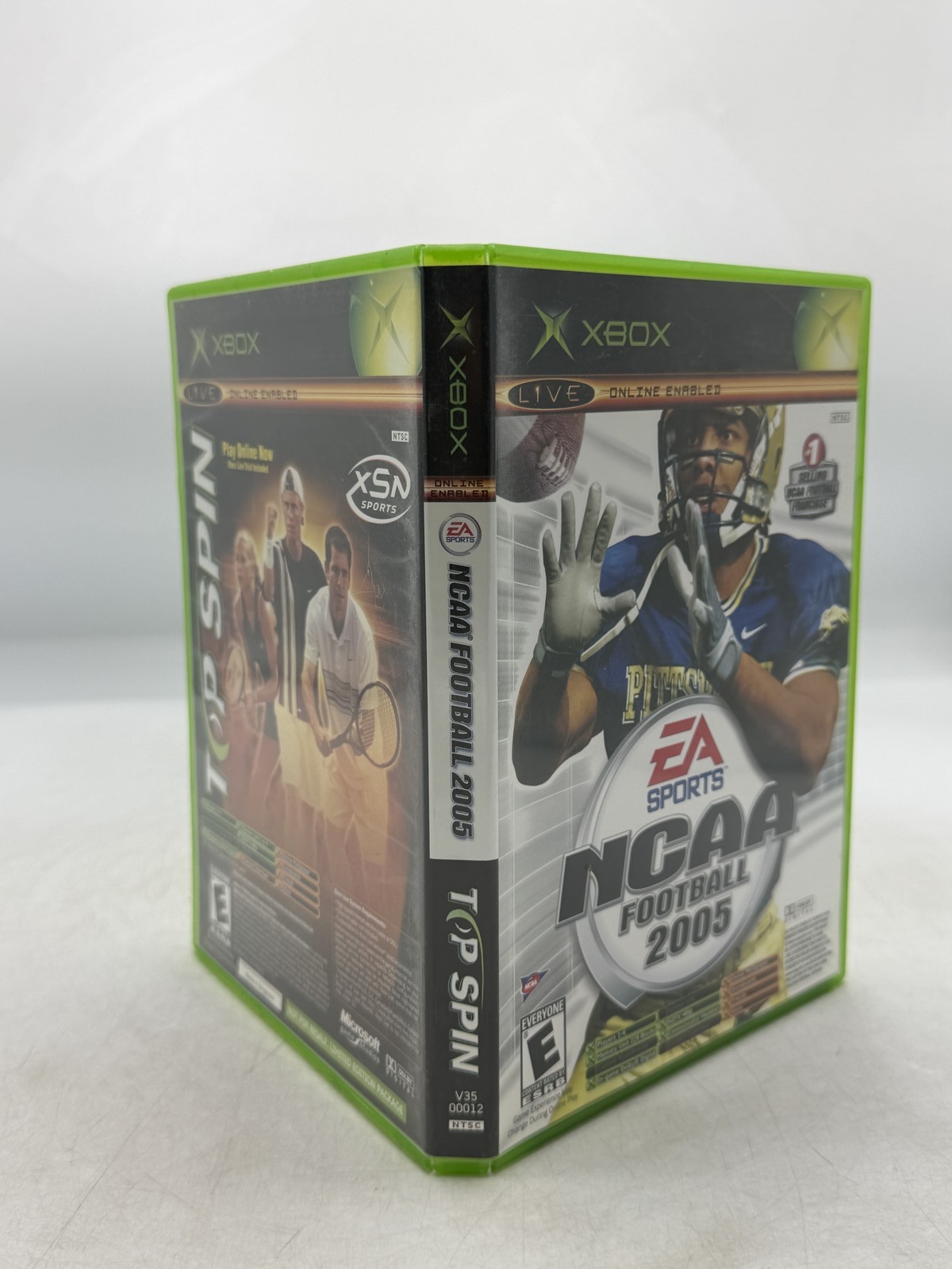 NCAA Football 2005 & Top Spin Xbox Original Double Feature EA Sports NTSC