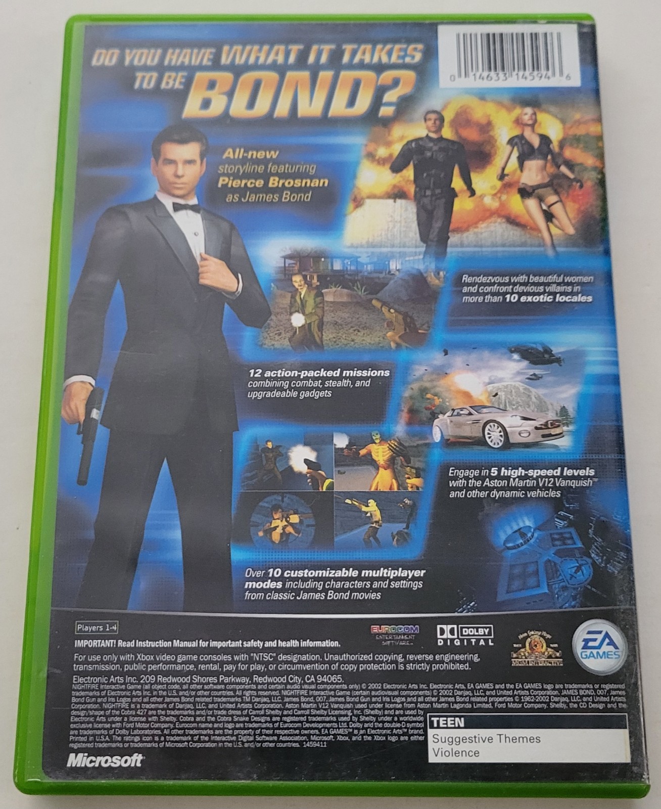 James Bond 007: NightFire (Microsoft Xbox, 2002) Complete! Very Good Cond!