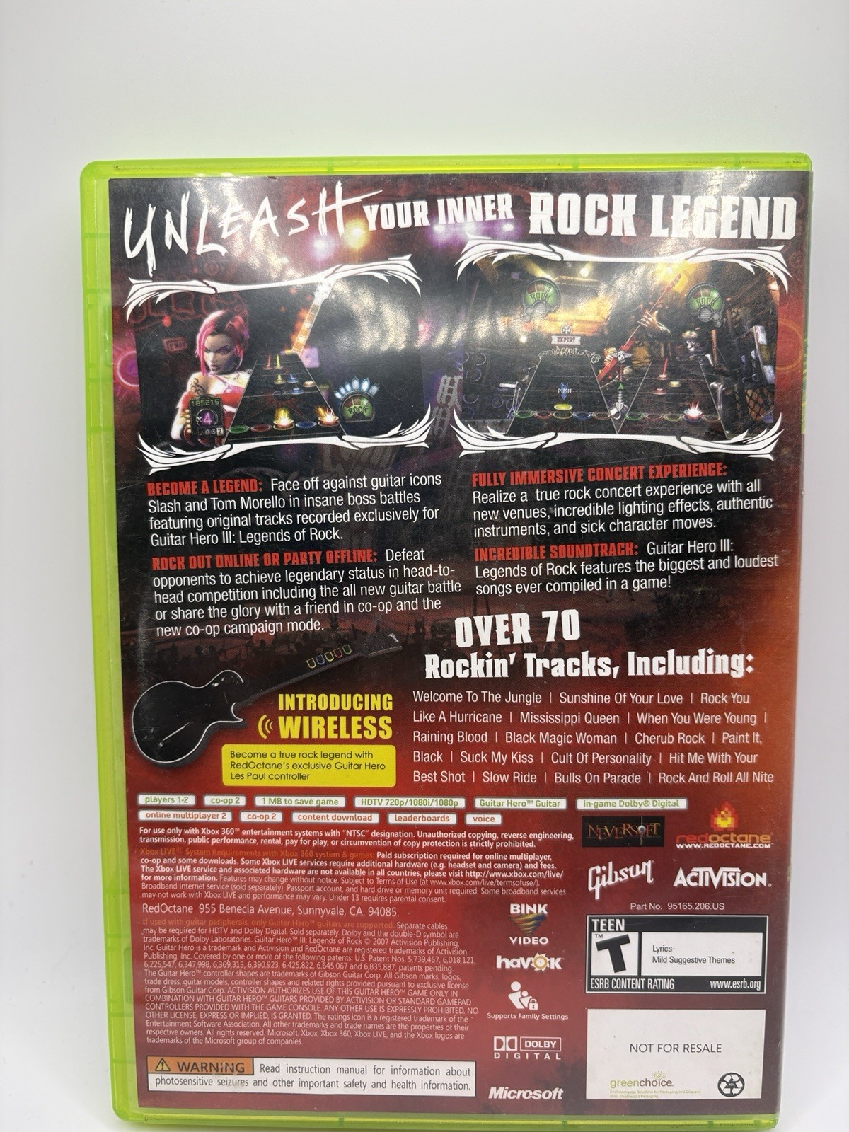 Guitar Hero 3 III: Legends of Rock (Microsoft Xbox 360) CIB Complete w/ Manual