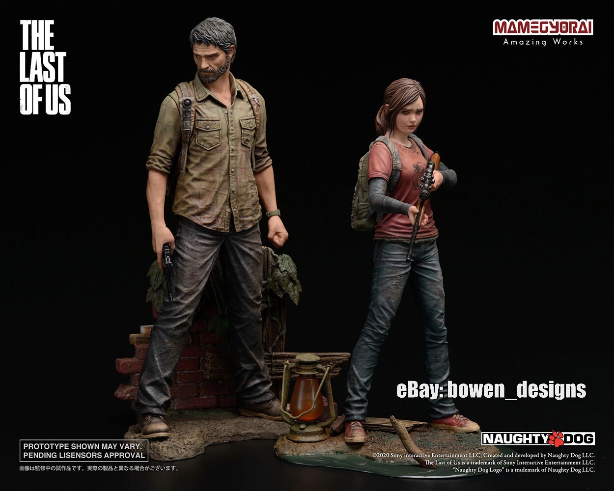 1/9 Mamegyorai The Last of Us Game JOEL ELLIE Figure Statue Set Naughty Dog PS3