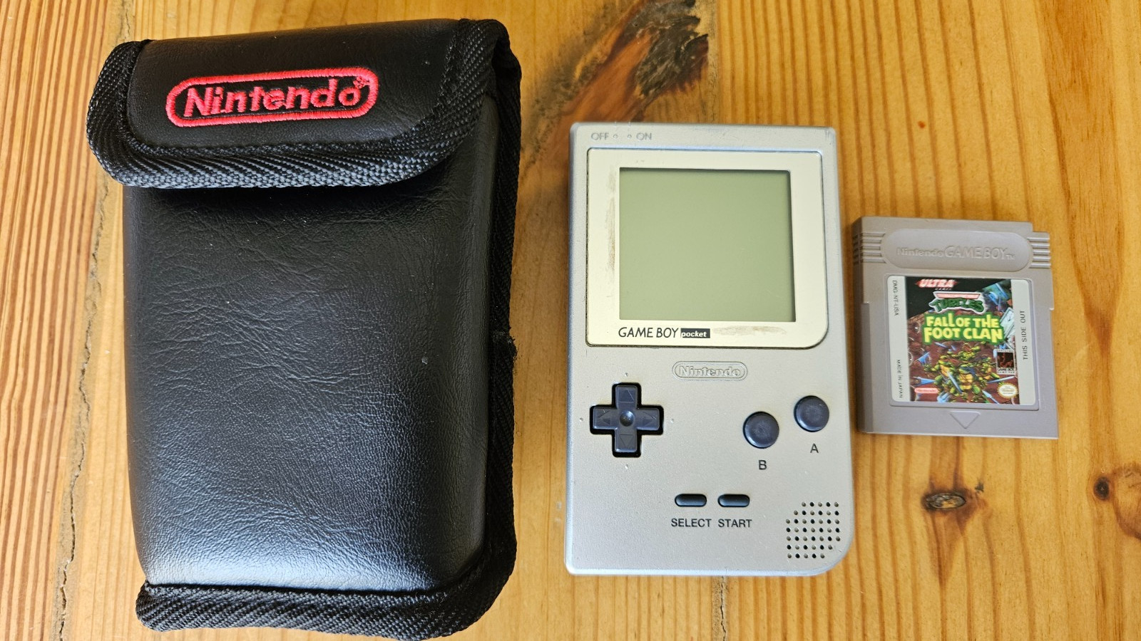 Game Boy Pocket original Nintendo case and TMNT game included Works Great