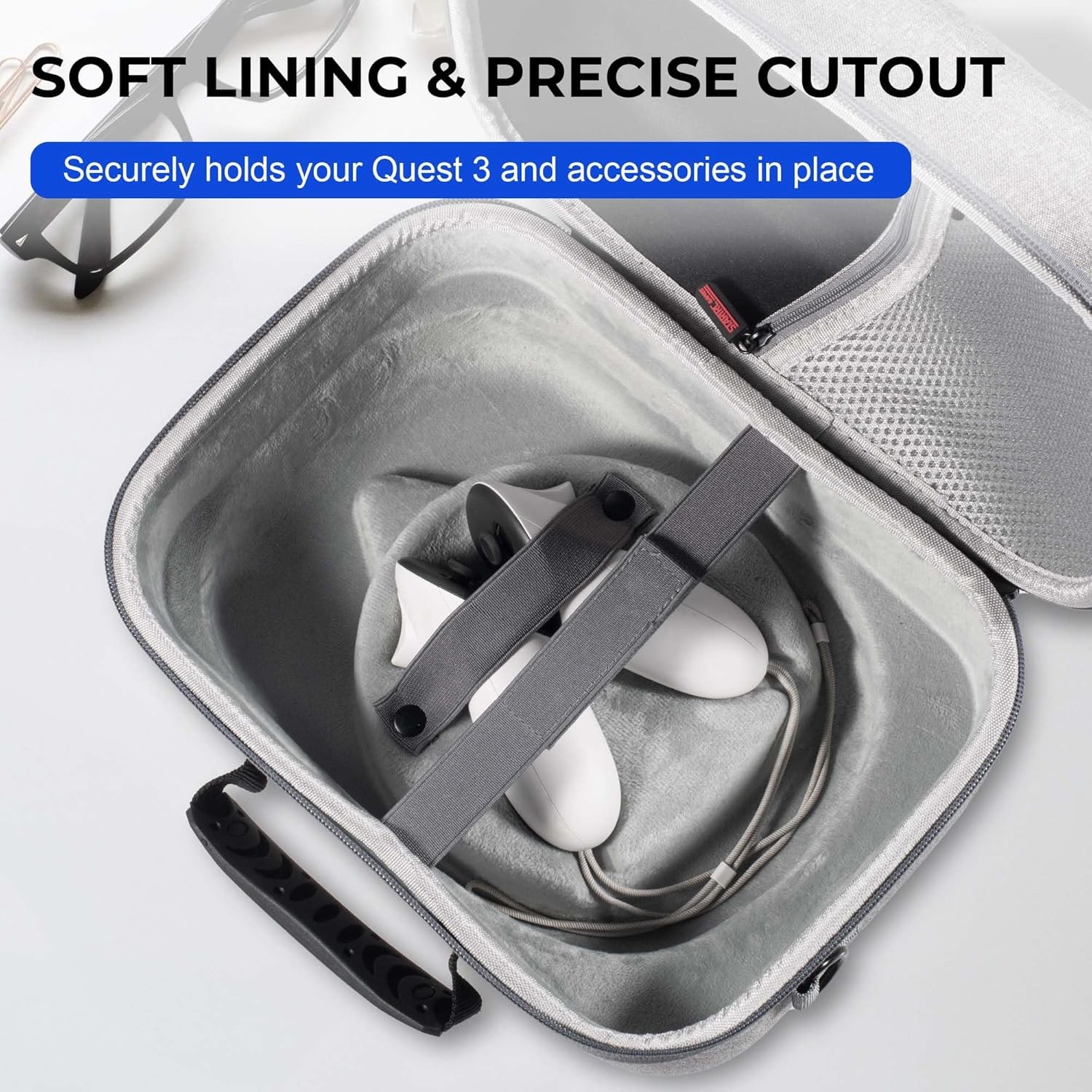 Large Travel Carrying Case Compatible for Meta Quest 3 Hard Shell Travel Bag