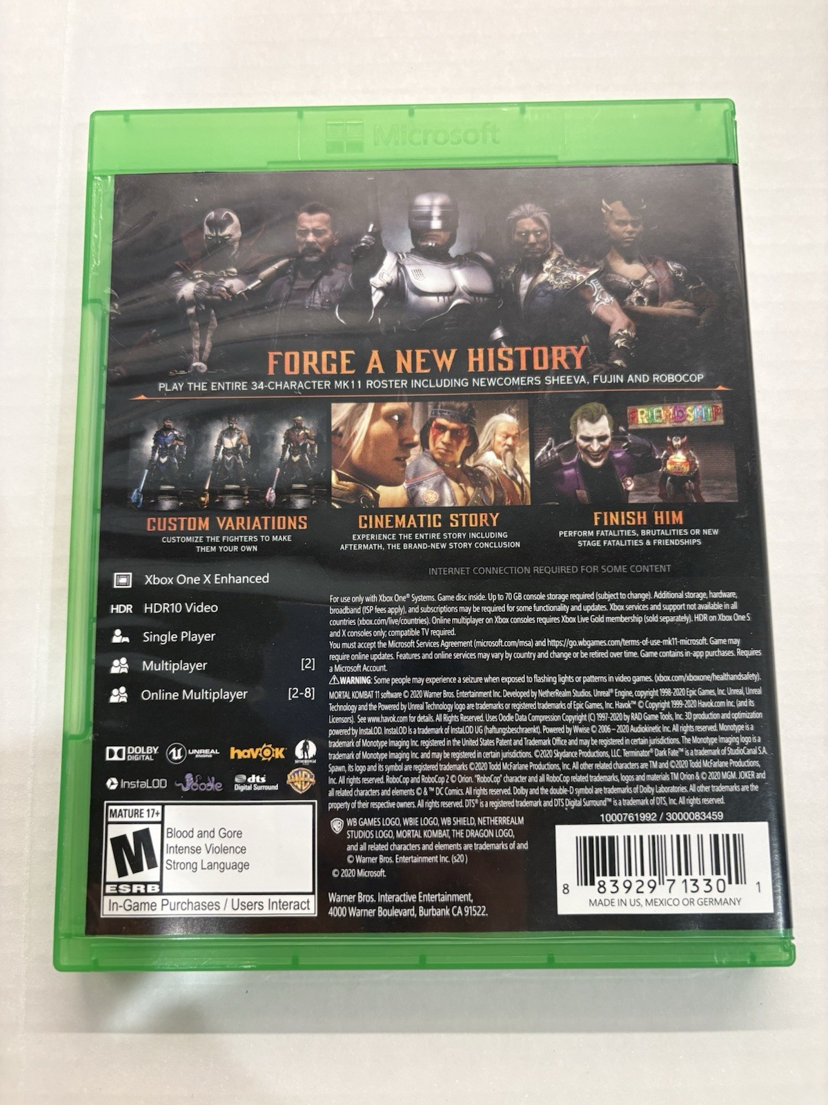 Mortal Kombat 11 Aftermath (Xbox One) – Disc Only, (No Digital Code – Used)