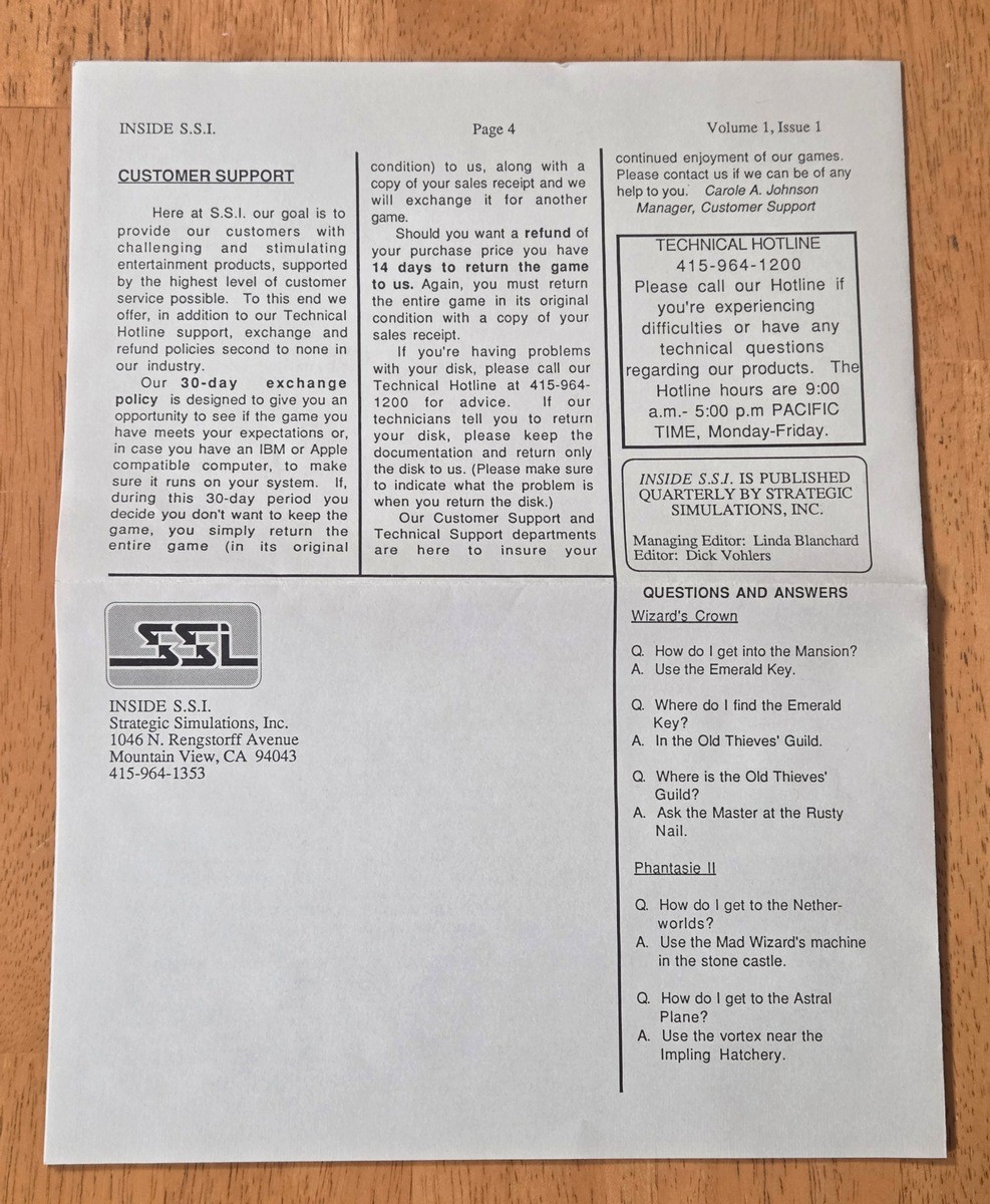 Phantasie SSI IBM PC Big Box Game 1987 Complete CIB 5.25″ Floppy Disk