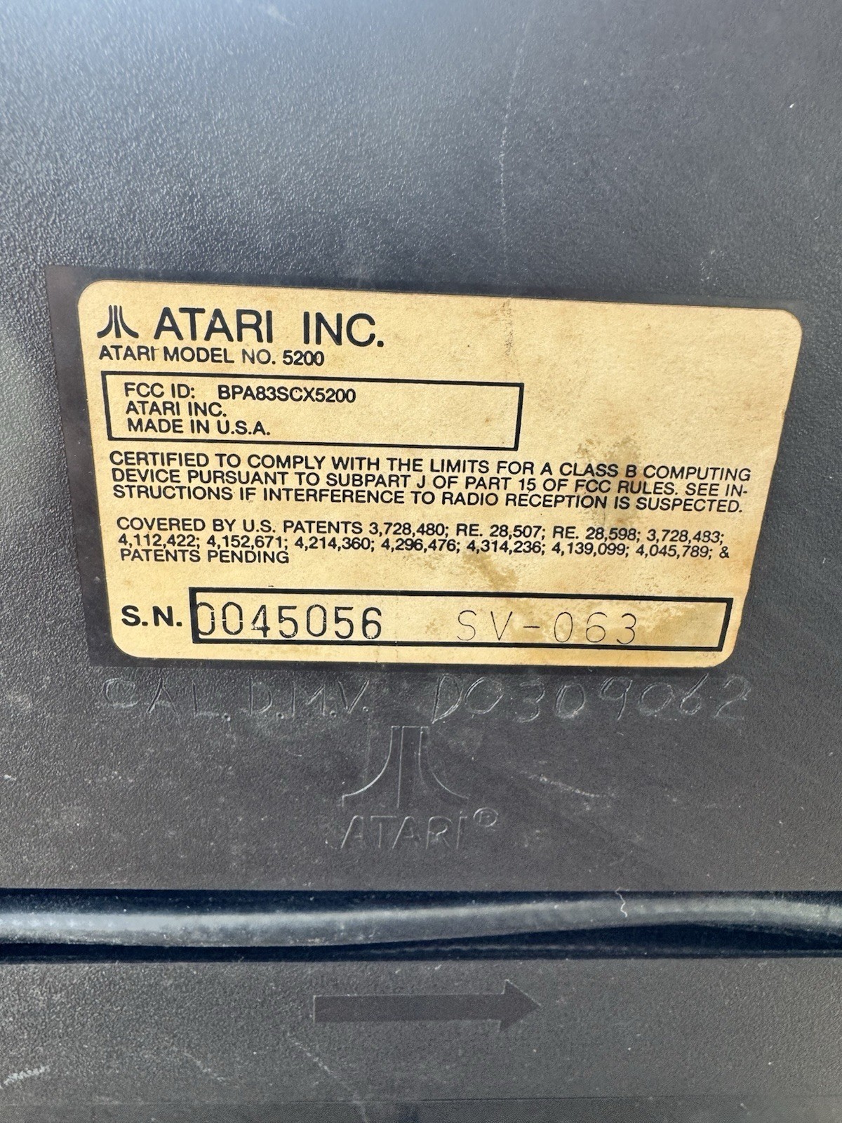 Atari 5200 Console 4 Port 2 Controllers 9 Games Switch Box Gaming See Descriptio