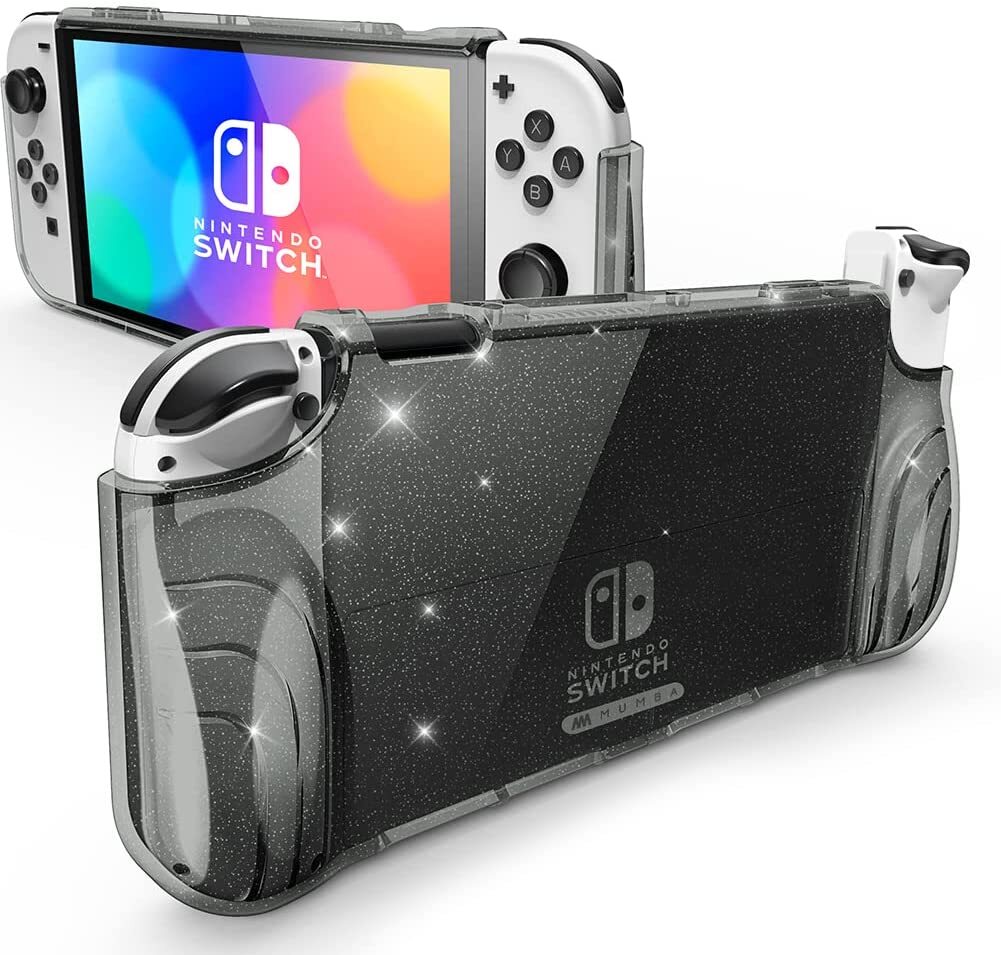 For Nintendo Switch OLED Console Joy-Con 7.0″ Mumba Case Flexible TPU Grip Cover