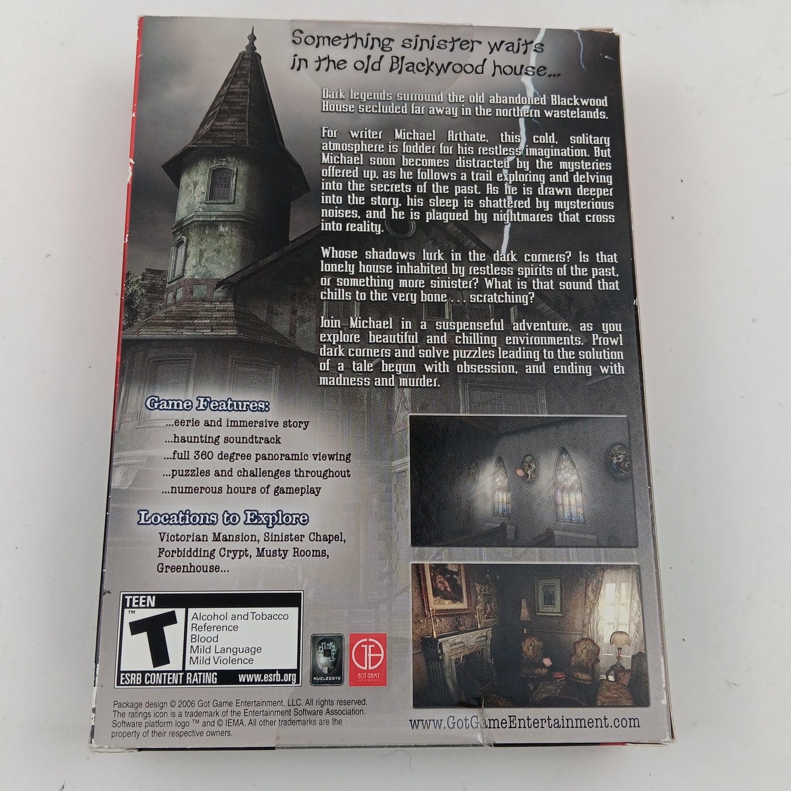 Scratches PC CD-ROM Video Game BAM! Entertainment Adventure Horror Puzzle T Teen