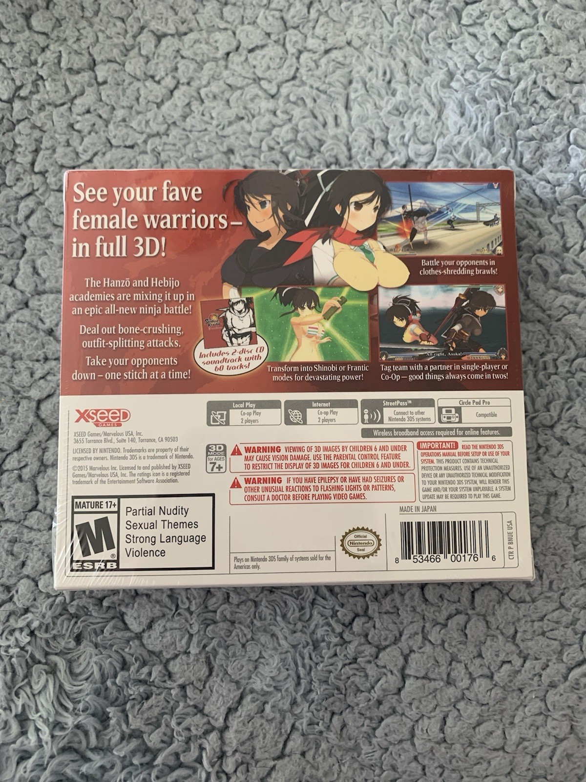Senran Kagura 2: Deep Crimson – Double D Edition (Nintendo 3DS, 2015) Sealed