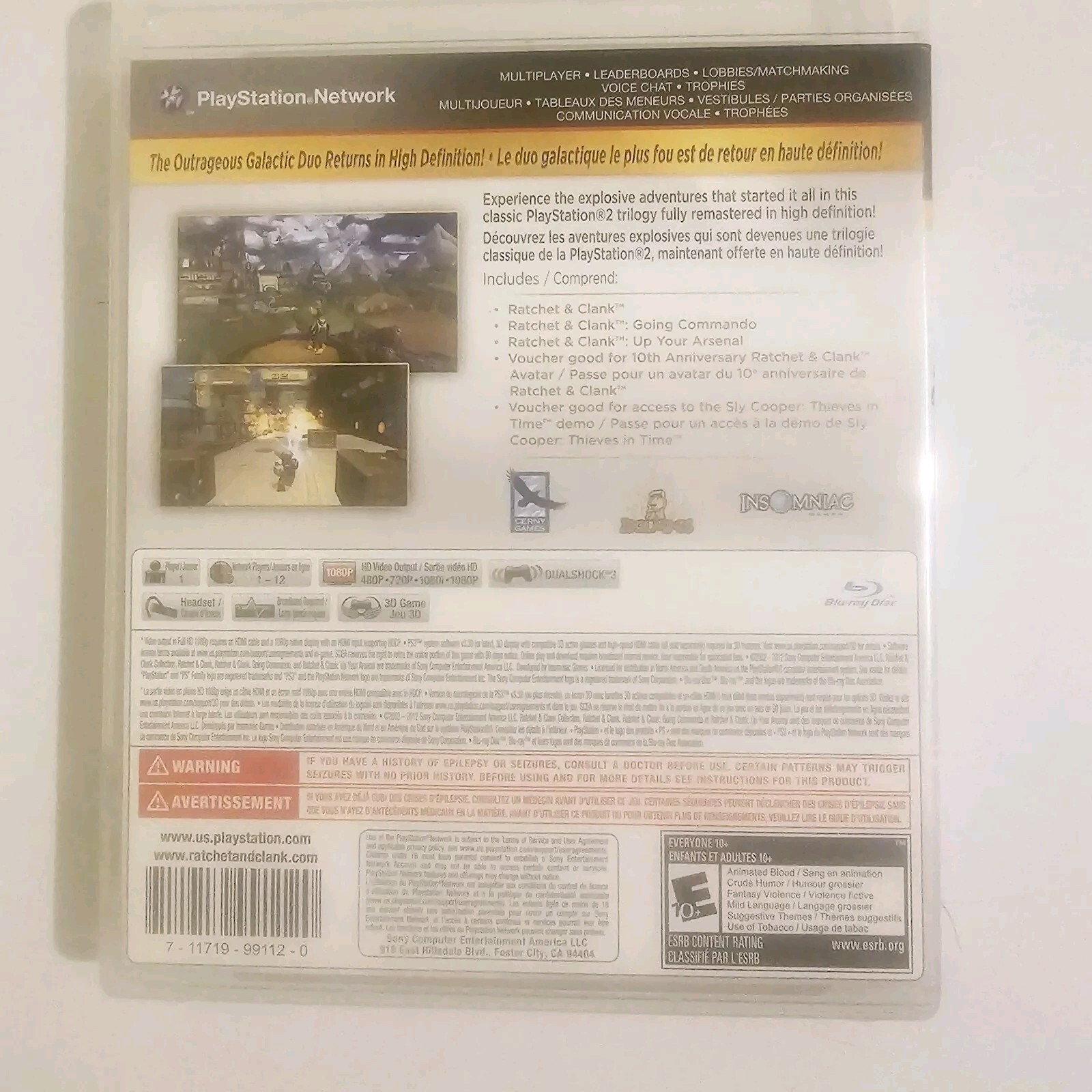 Ratchet & Clank Collection PS3 (Sony PlayStation 3, 2012)