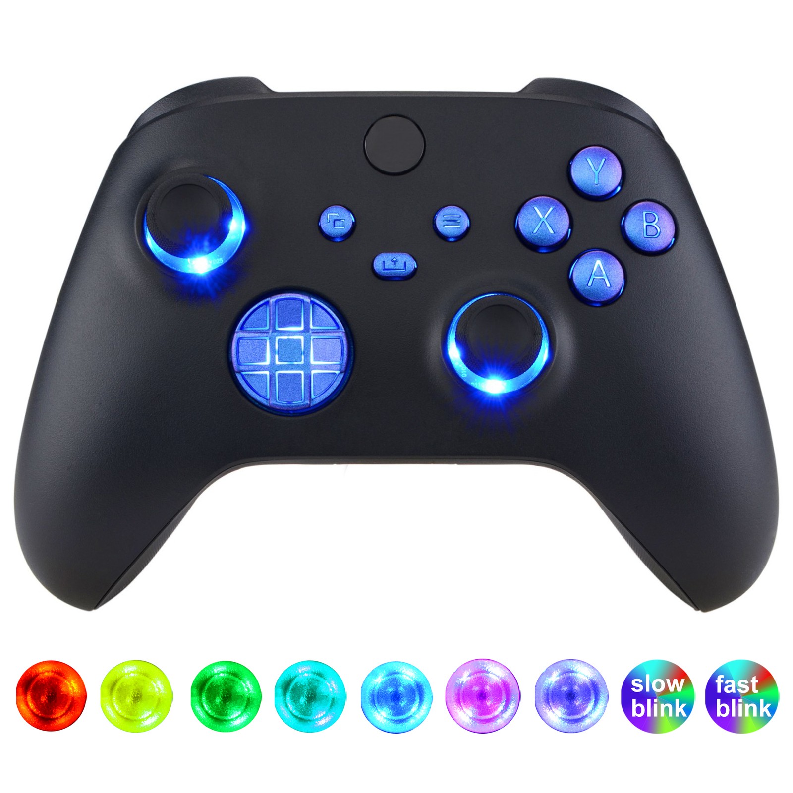 Multi-Colors D-pad Thumbsticks ABXY Buttons LED for Xbox Series X/S Controller