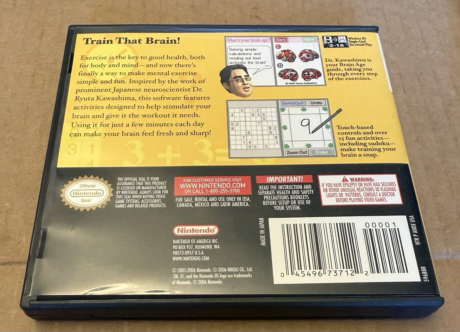 Brain Age: 1 & 2 Train Your Brain in Minutes a Day! (Nintendo DS 3DS) w/ Sudoku