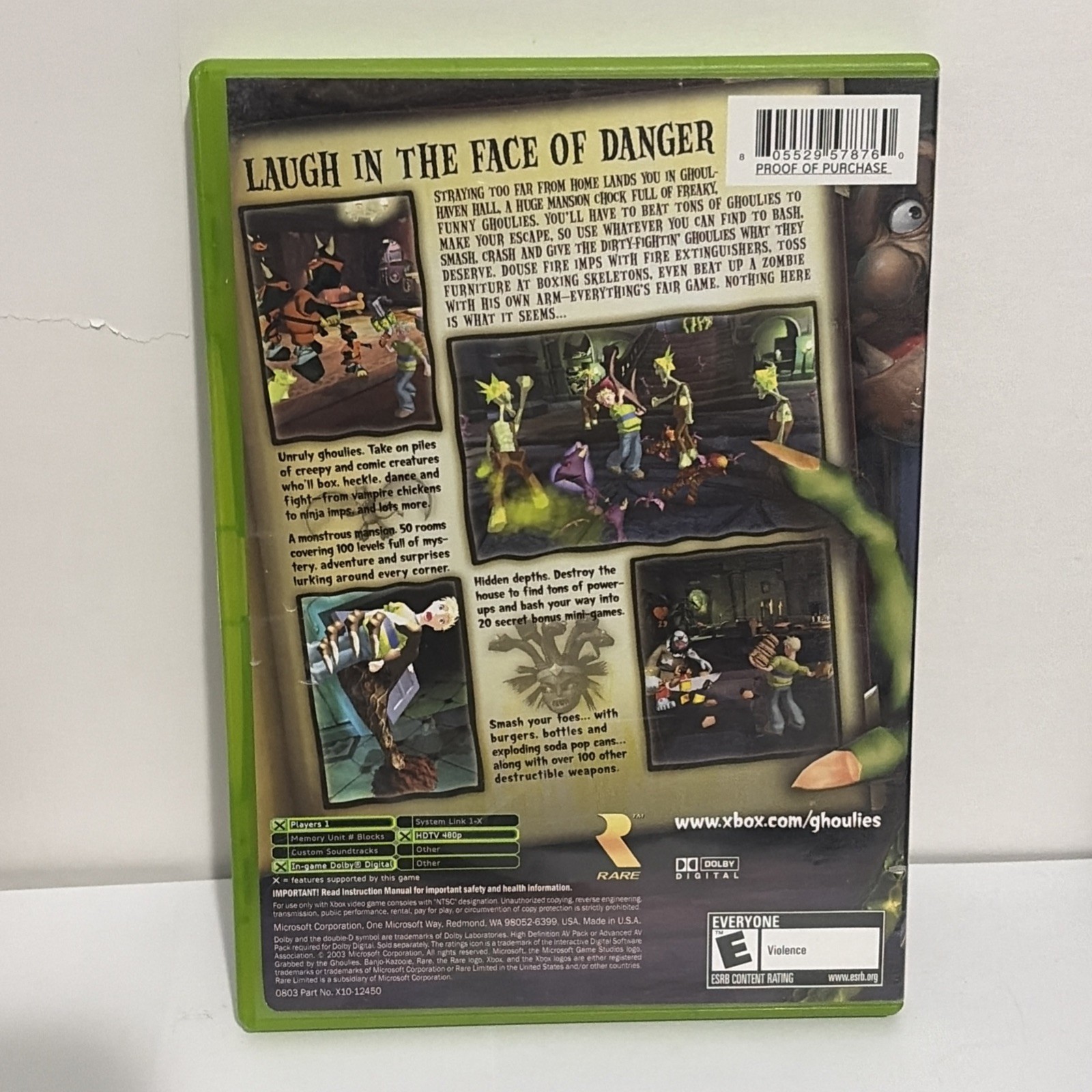 Grabbed by the Ghoulies (Microsoft Xbox, 2003) CIB Complete Tested Works