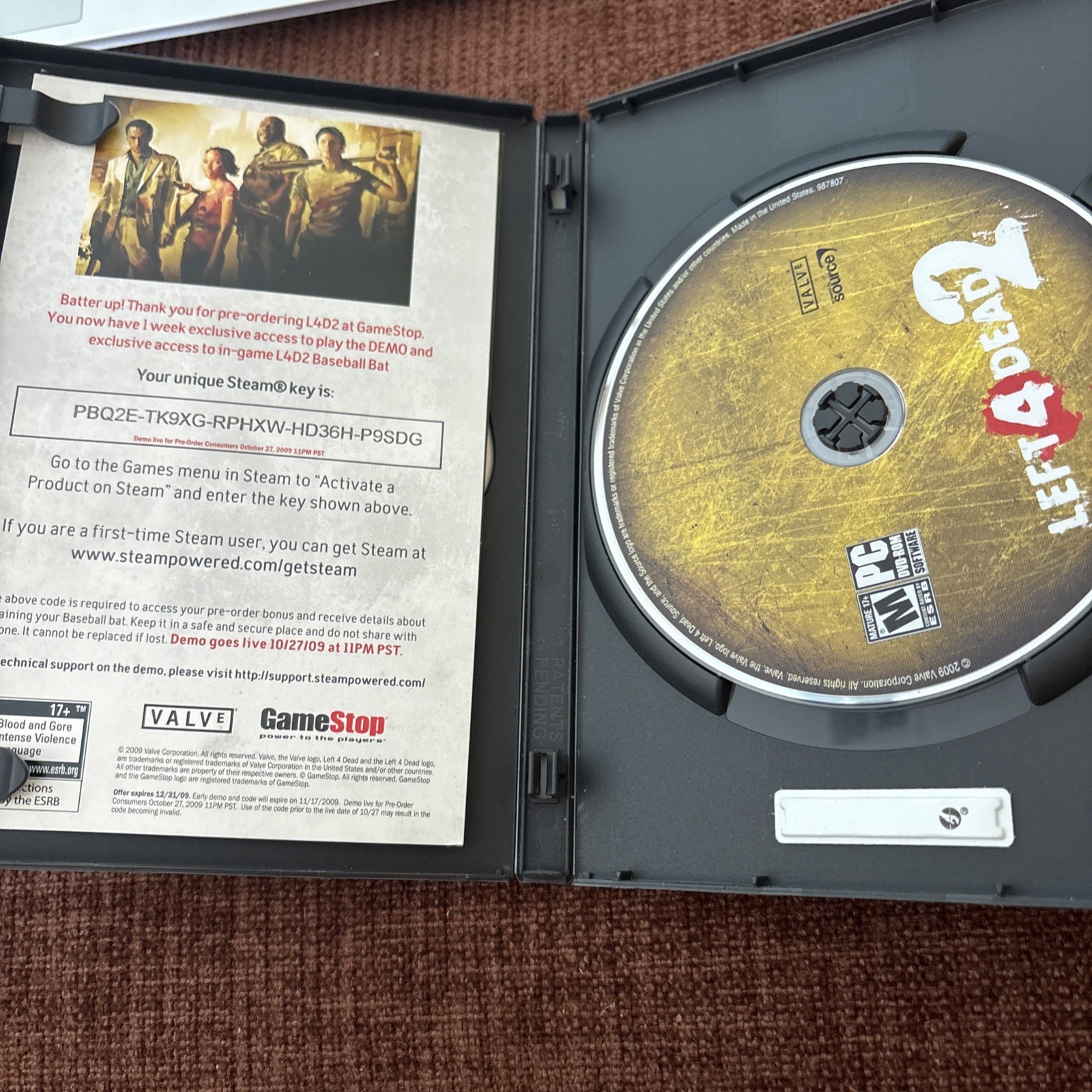 Lot Of 2 Left 4 Dead & Left 4 Dead 2 PC DVD – ROM Games Complete Untested