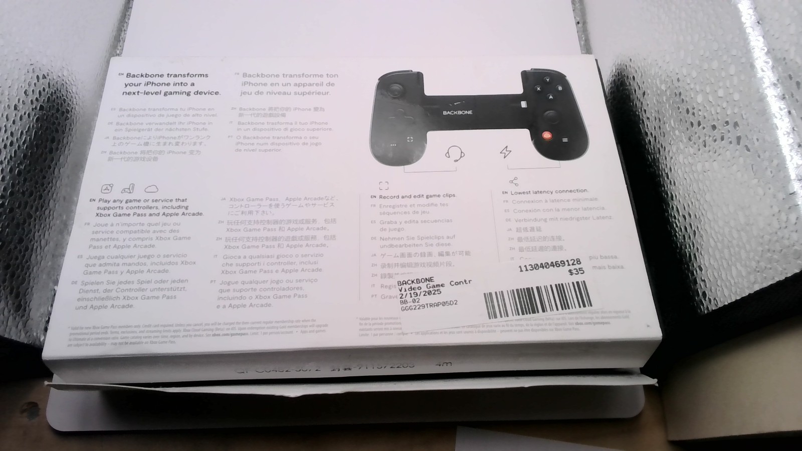 Backbone for Xbox (Iphone Only) (Does not include 1 free month gamepass)