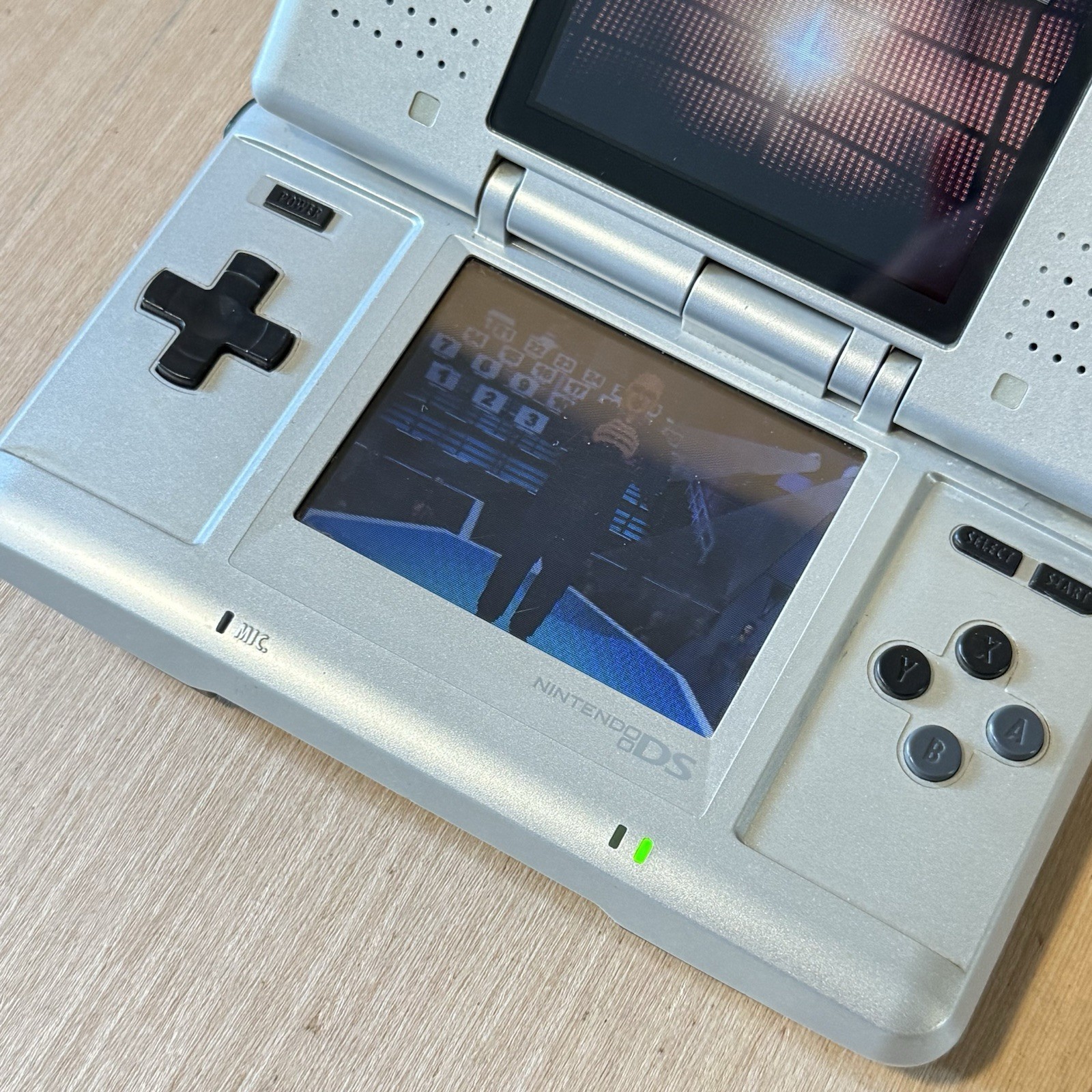 Nintendo DS Handheld System Silver Tested Workin“NO SOUND”w/Charg Read Info Blw!