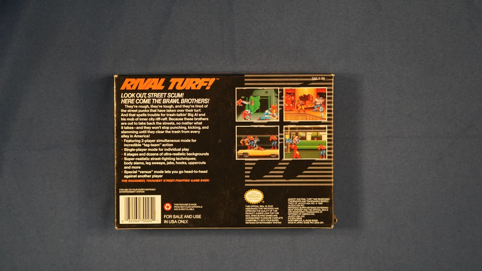 Rival Turf! | SNES | CIB | Box | Manual | Very Good | Cartridge : Tested Good