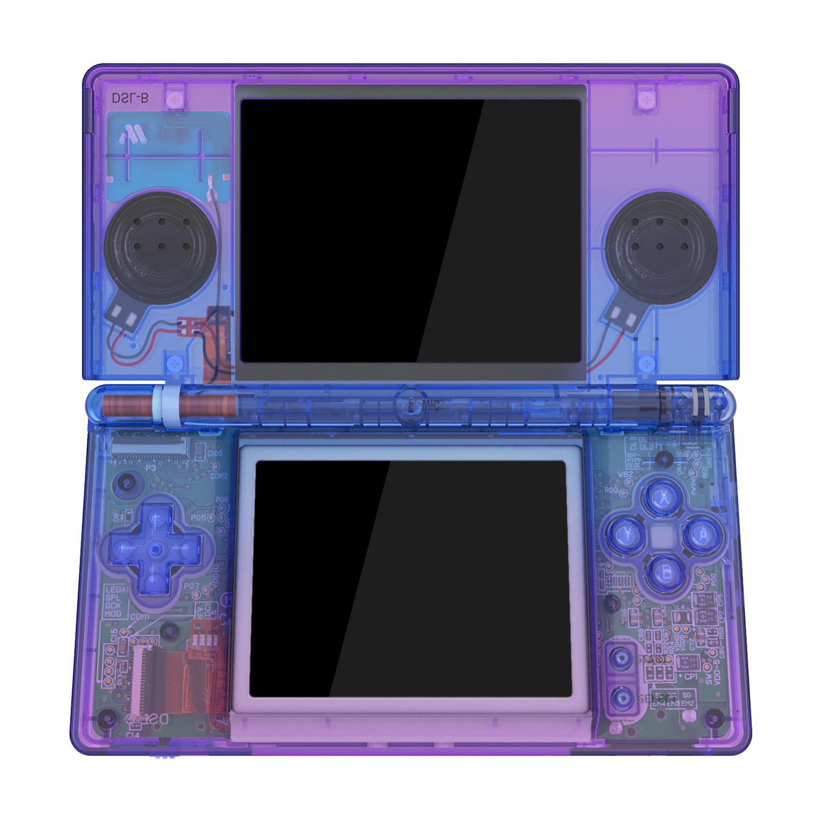 NDSL Full Housing Shell Button for Nintendo DS Lite Gradient TranslucentBluebell