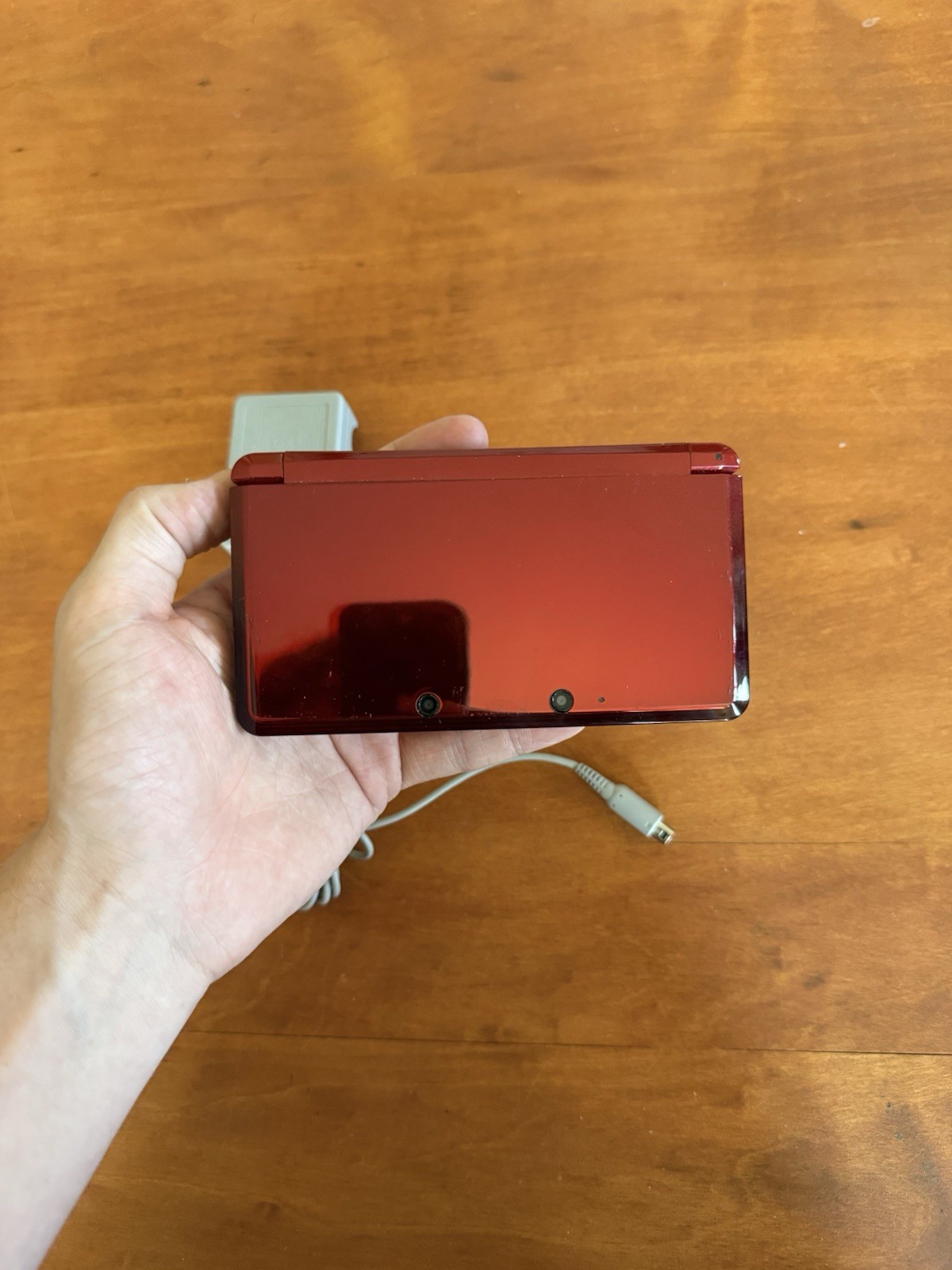 Nintendo 3DS Flame Red Console w/Charger – Great Condition – Tested & Ships Fast