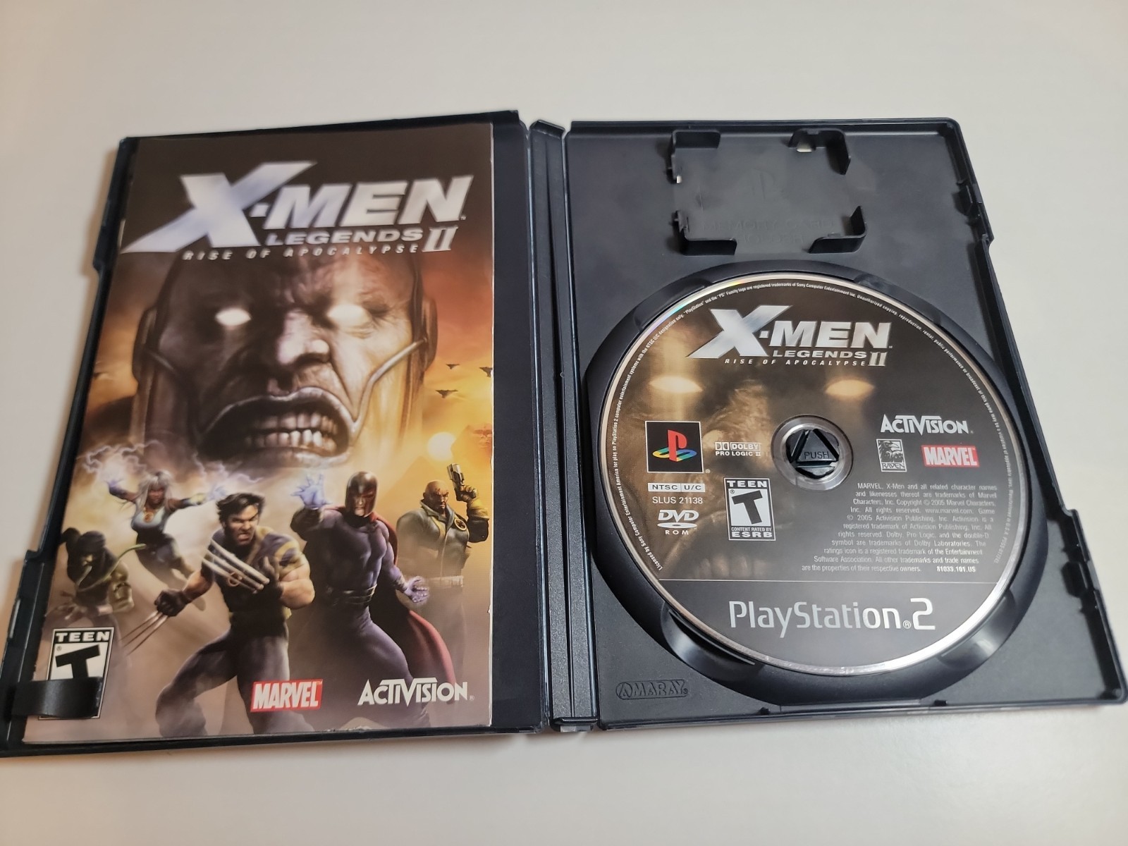 X-Men: Legends II Rise of Apocalypse PlayStation 2 PS2 Complete In Box W/Manual