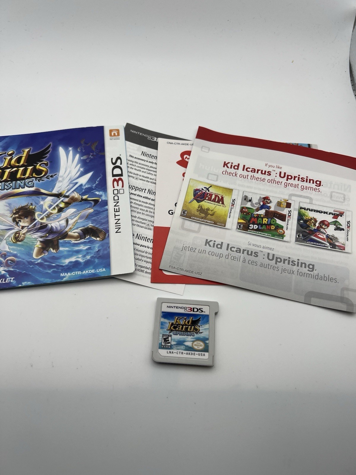 Kid Icarus: Uprising (Nintendo 3DS, 2012) Big Box -CIB Complete + Stand