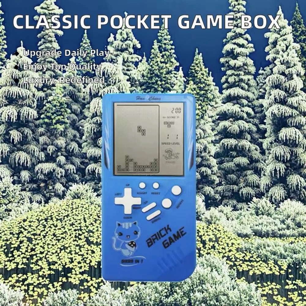 2-Pack Blue Retro Handheld Game Console 3.5” LCD – Portable Classic Gaming