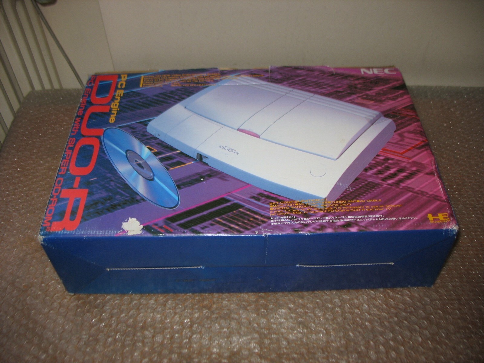 BOXED NEC PC ENGINE DUO R SUPER CD ROM CONSOLE JAP IMPORT!