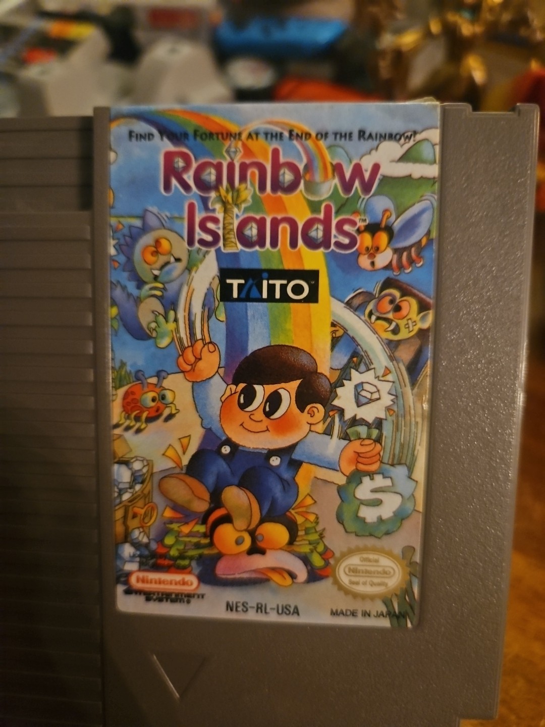 Rainbow Islands Nintendo Entertainment System, 1991 Cartridge Only Pins Cleaned