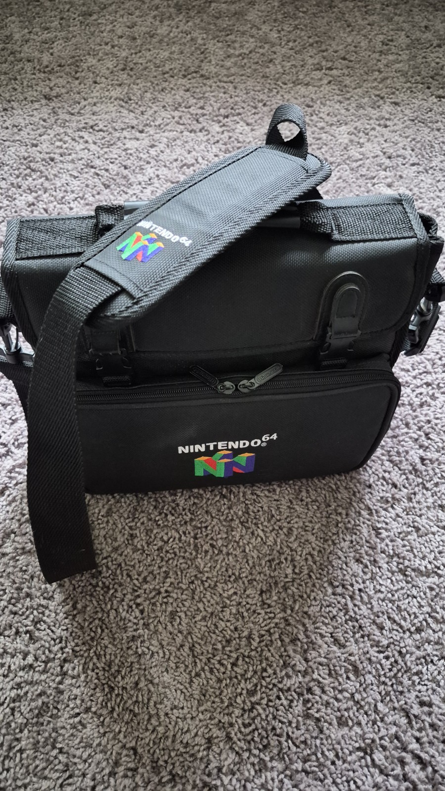 Nintendo 64 Black Nylon Padded Carrying Case for Console & Games IMMACULATE NEW