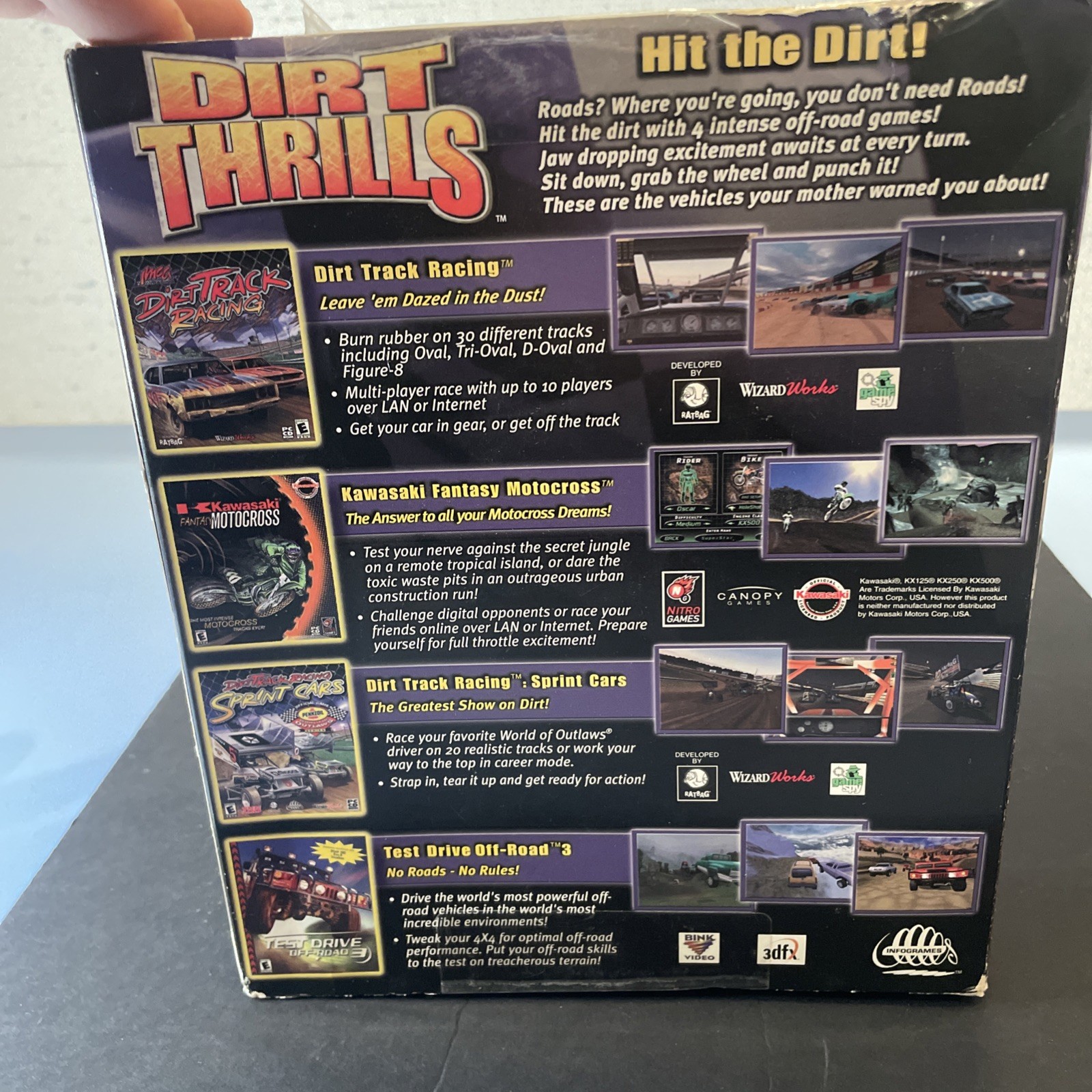 NIB Dirt Thrills PC/CD ROM Games 4-In-1 Pack Dirt Racing 2000