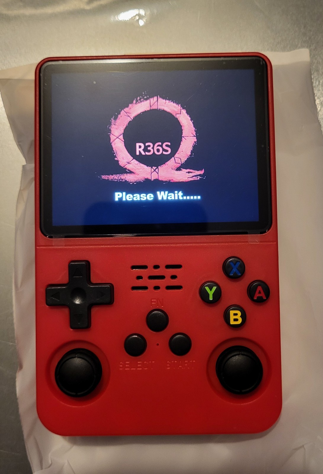 R36MAX Retro Handheld Console RED – 64GB Built-In Storage 18,000+ Games 4″ IPS
