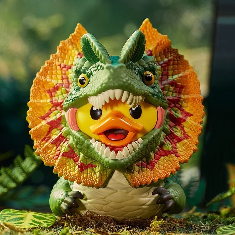 TUBBZ Boxed Jurassic Park Dilophosaurus Collectible Duck Figure Official JEEP