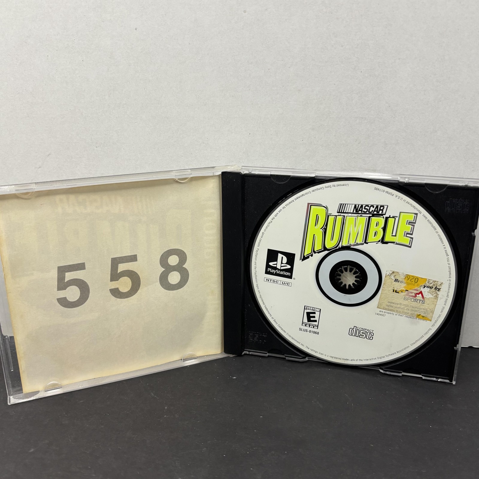 Vintage Nascar Rumble Sony PlayStation 1 Game Disc Car Racing EA Sports NTSC