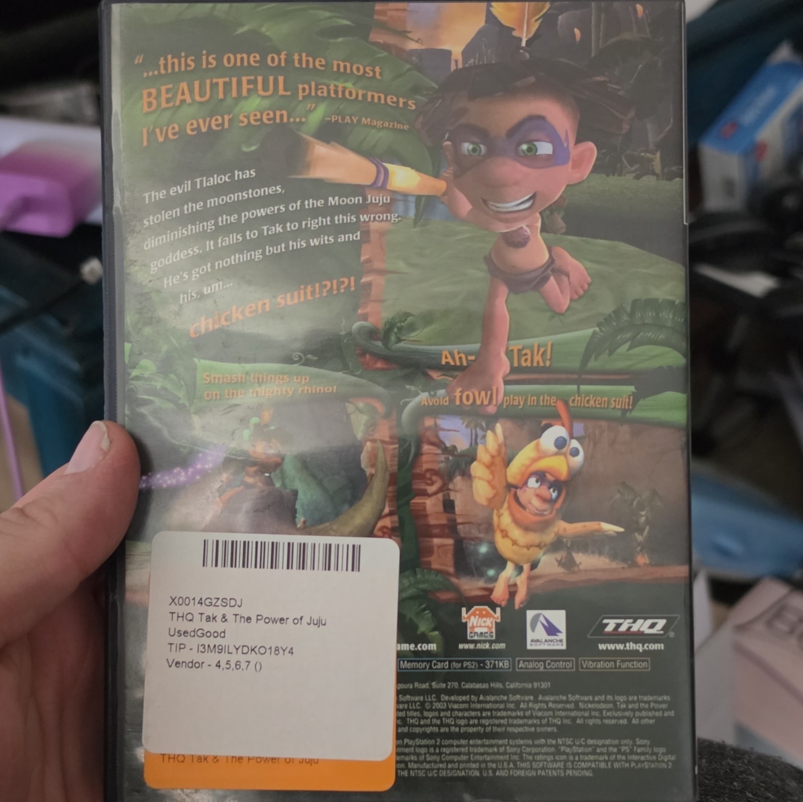 Tak and the Power of Juju – PS2 2003 E Rated Manual Included