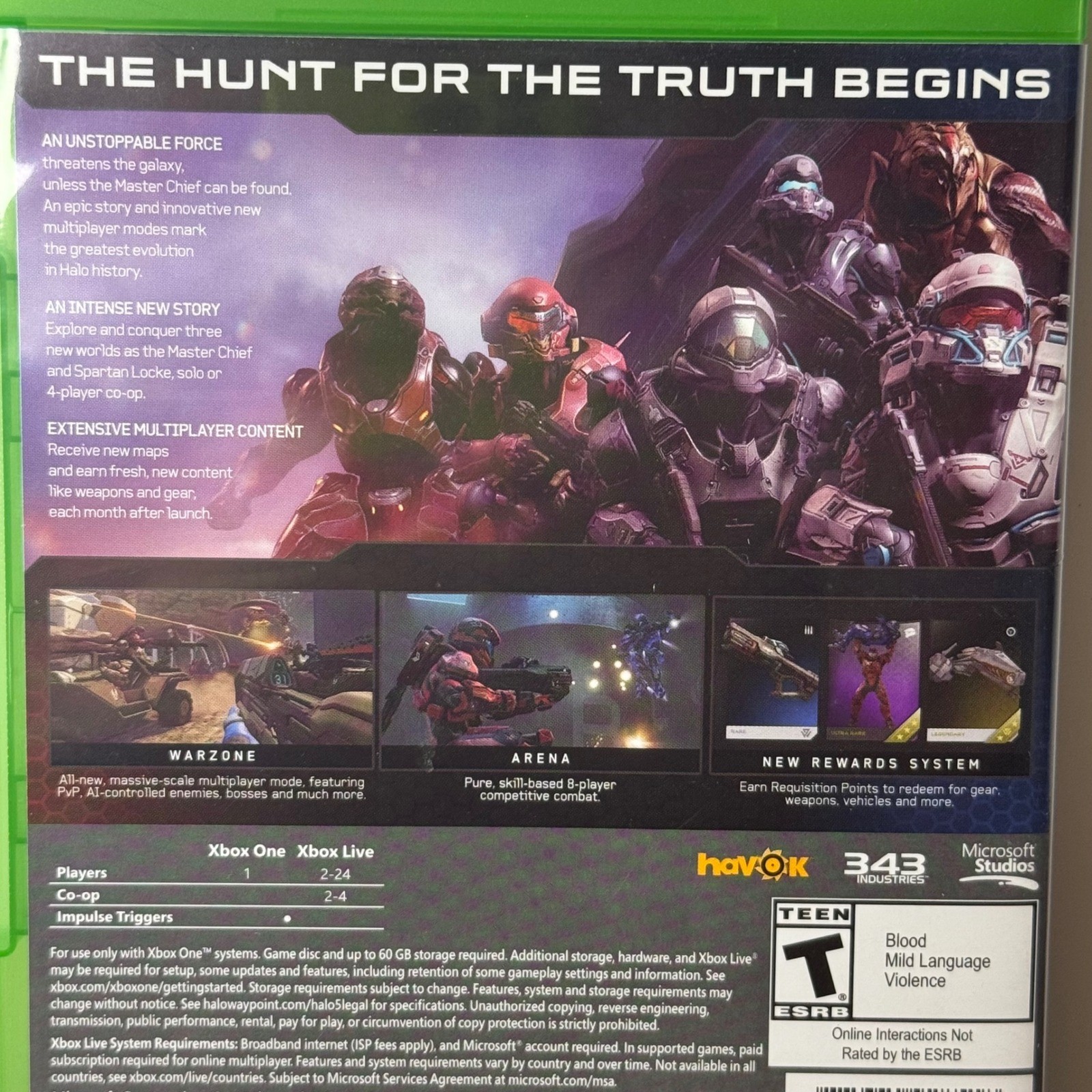 Xbox One Game Halo 5 Guardians Microsoft FPS Shooter Master Chief Locke