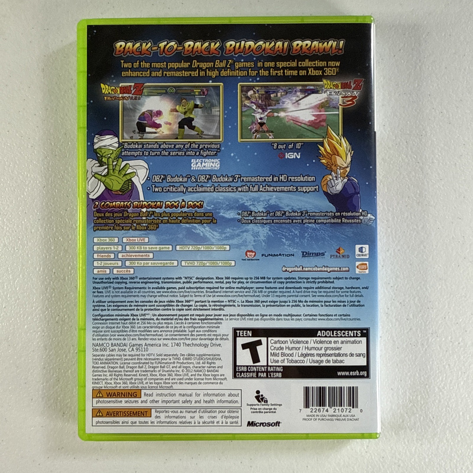 DragonBall Z Budokai HD Collection (Xbox 360, 2012) – CIB – Tested – Ships Free