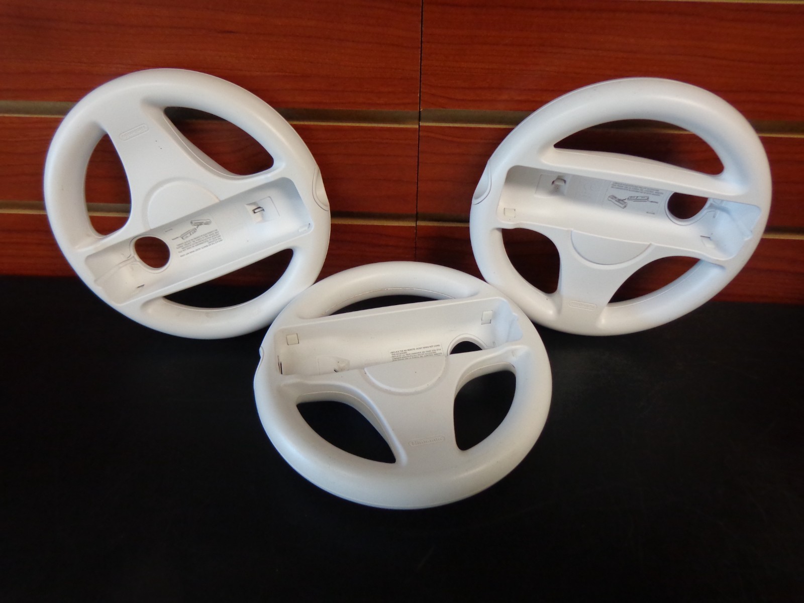 3X Official Nintendo Wii Steering Wheel Mario Kart OEM White RVL-024