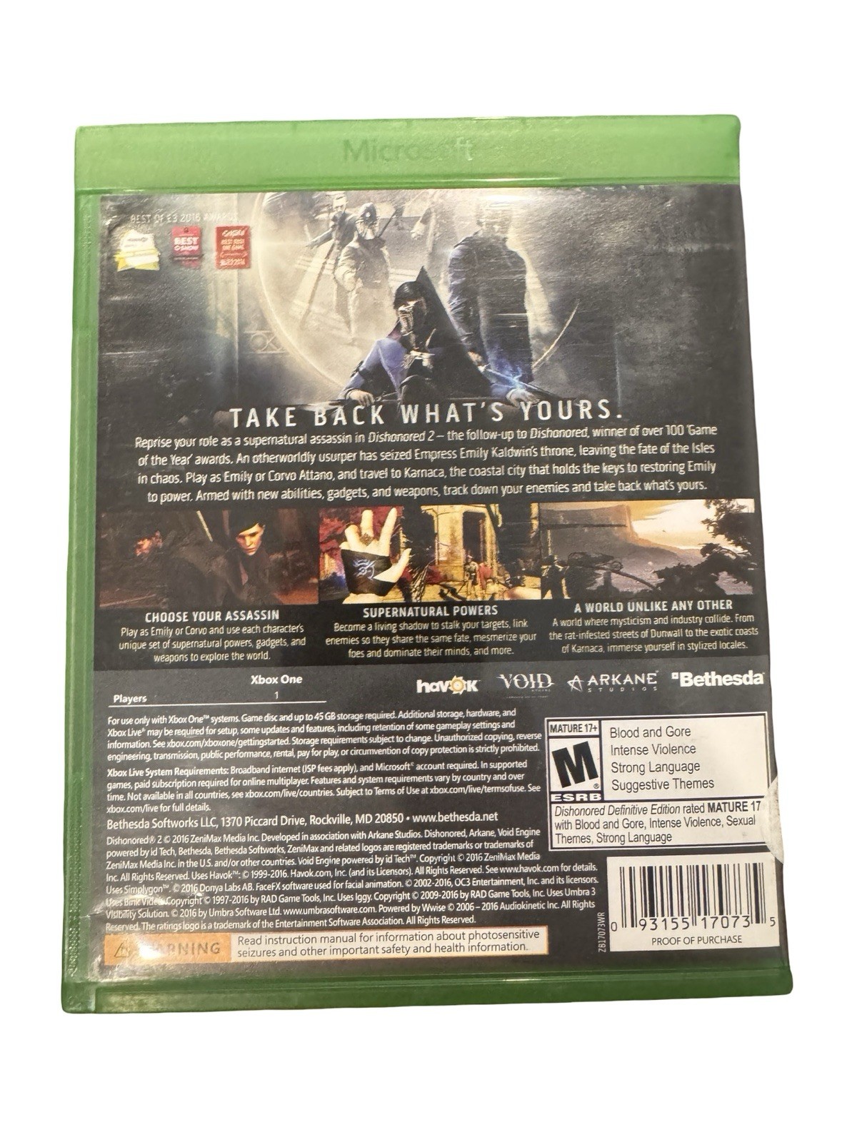 Dishonored 2 Limited Edition – Xbox One