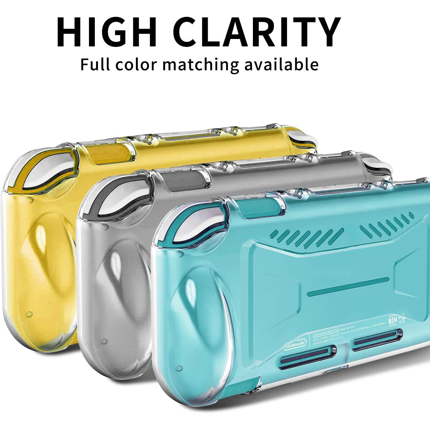 For Nintendo Switch Lite Case – Clear Soft TPU Silicone Transparent Back Cover