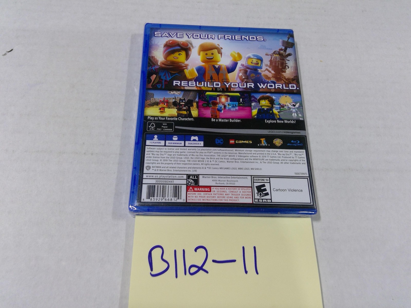 The LEGO Movie 2 Videogame PS4 Game New Sealed WB Games E10+ Family Kids Action
